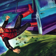 Don’t try this at home! Captain Scarlet is indestructible! You are not!
